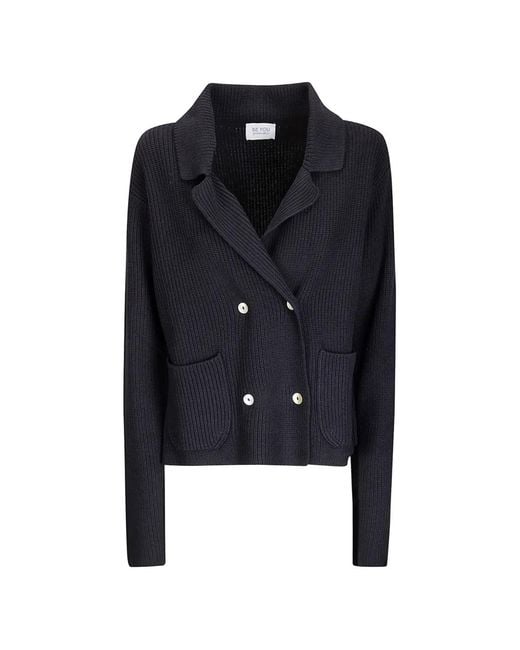 Be You Black Double-Breasted Cardigan