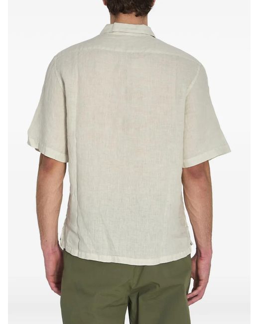 Barena Green Linen Polo Shirt for men