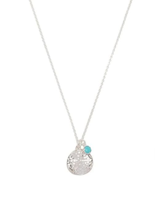 Dower & Hall White Embellished Pendant Necklace for men
