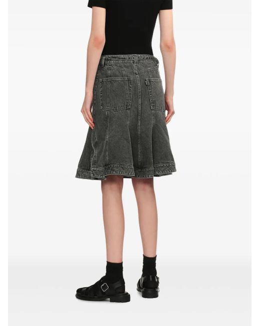 3.1 Phillip Lim Gray Belted Denim Skirt