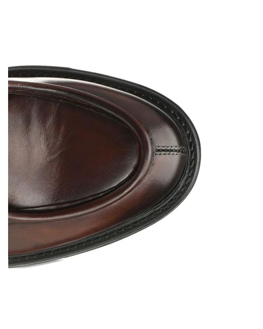 Corvari Brown Leather Loafers for men