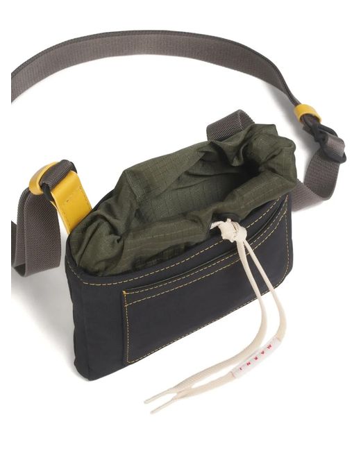 Marni Black Ripstop Trim Phone Holder for men