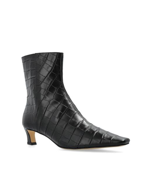 MICHAEL Michael Kors Black 45Mm Cosmo Crocodile-Embossed Boots