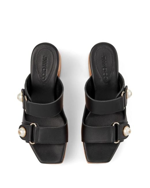 Jimmy Choo Brown Fayence 95mm Leather Platform Sandals