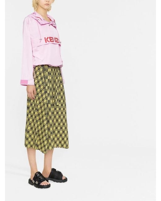 KENZO Pink Kapuzenjacke Mit Logo-Print