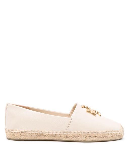 Tory Burch Natural Eleanor Leather Espadrilles