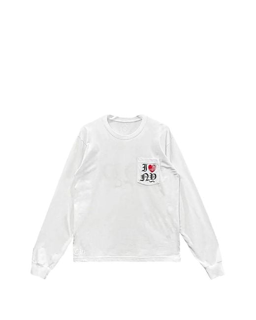 Chrome Hearts White Vine Heart Long-Sleeve T-Shirt for men