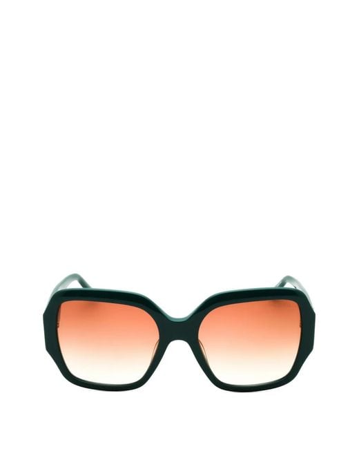 MARCIANO BY GUESS Black Oversized Geometric-Frame Sunglasses