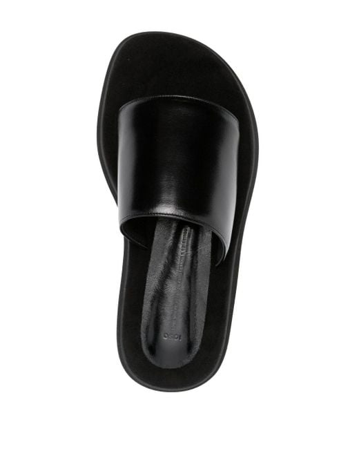 Sandali slides con suola rialzata di OSOI in Black