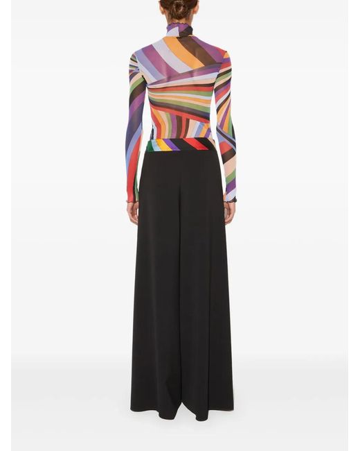 Emilio Pucci Black Wide-Leg Trousers