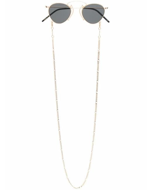 Gucci Metallic Round-Frame Tinted Sunglasses
