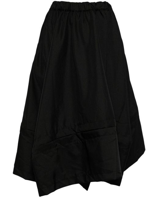 Asymmetric design double breast skirt Comme des Garçons de color Black