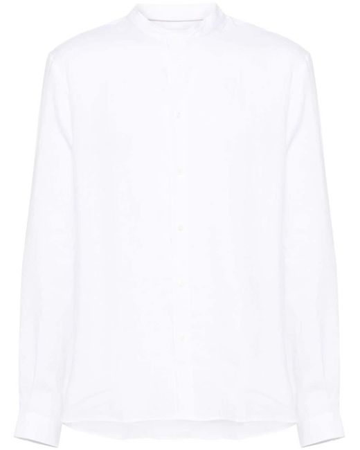メンズ Brunello Cucinelli バンドカラー シャツ White