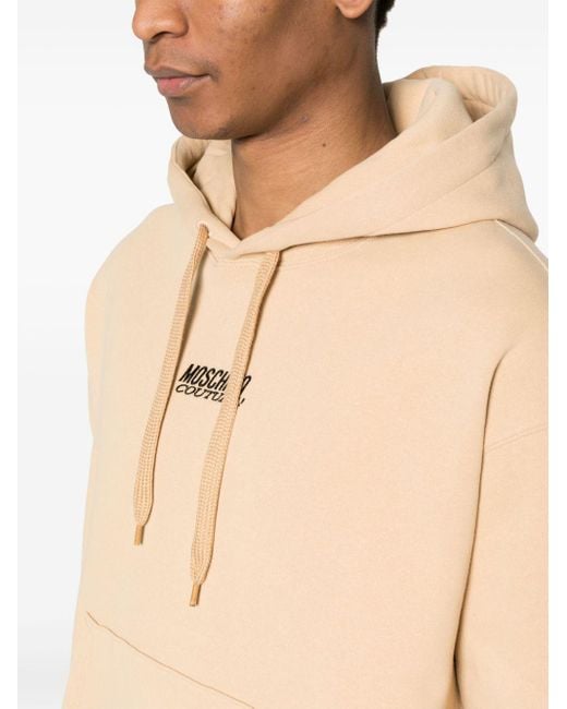 Moschino Natural Logo-embroidered Hoodie for men