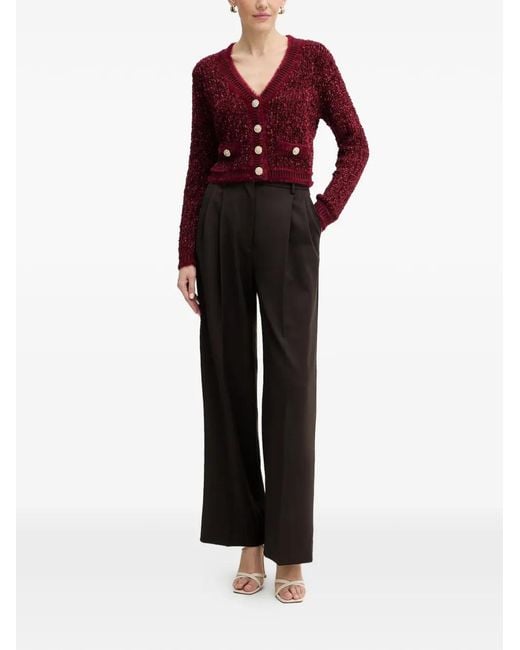 Guess Red Button V-Neck Cardigan