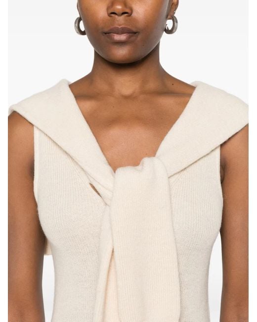 Robe Longue Vao Sans Manches AYA MUSE en coloris White