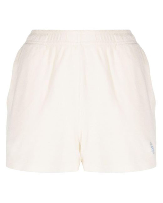Shorts con ricamo SRC di Sporty & Rich in White