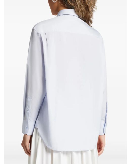Lacoste White Logo-Appliqué Cotton Shirt