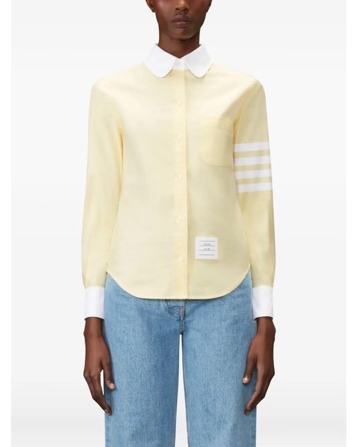 Thom Browne White 4-Bar Oxford Shirt