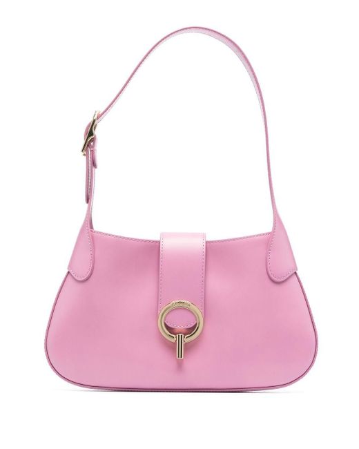 Sandro Leather Janet Shoulder Bag in Pink | Lyst