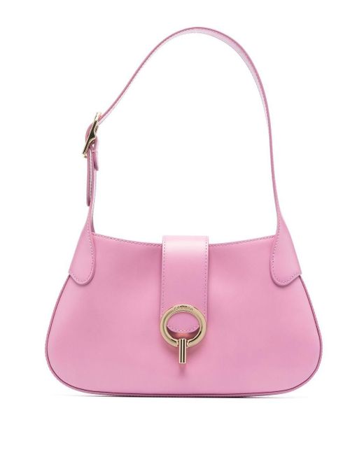 Sandro Leather Shoulder Bag in Pink Lyst