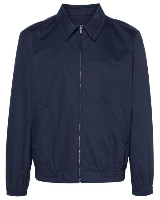 A.P.C. Blue Gilbert Cotton Shirt Jacket for men