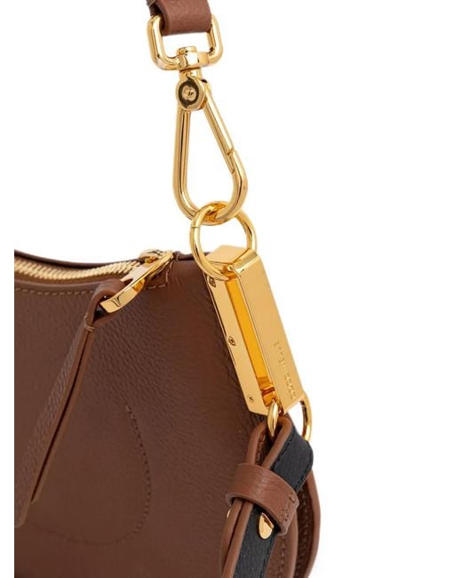 Coccinelle Brown Small Sunup Pebbled Shoulder Bag
