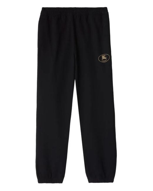 Burberry Black Knight Stamp Jogging Pants for men