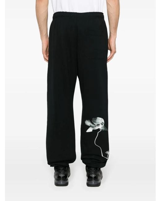 Y-3 Black Gfx Ft Track Pants for men