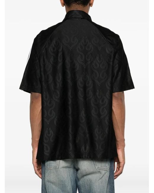 Adidas Black Basketball Flame Jacquard Shirt for men