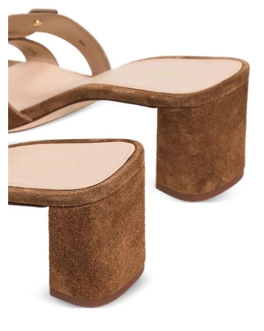 Veronica Beard Brown Studded Heeled Sandals