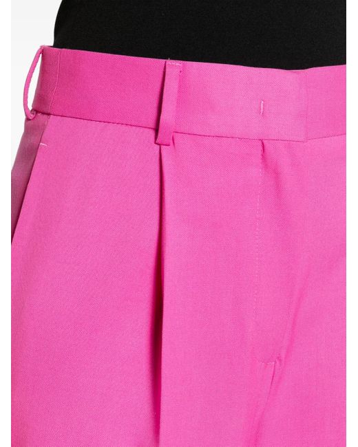 MSGM Straight Plooibroek in het Pink