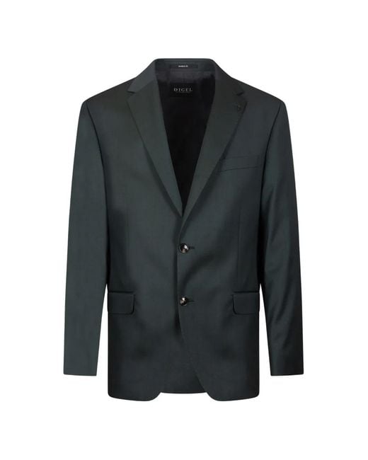 DIGEL Black Single-Breasted Blazer for men