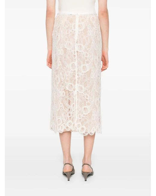 Fabiana Filippi スカラップヘム スカート Natural