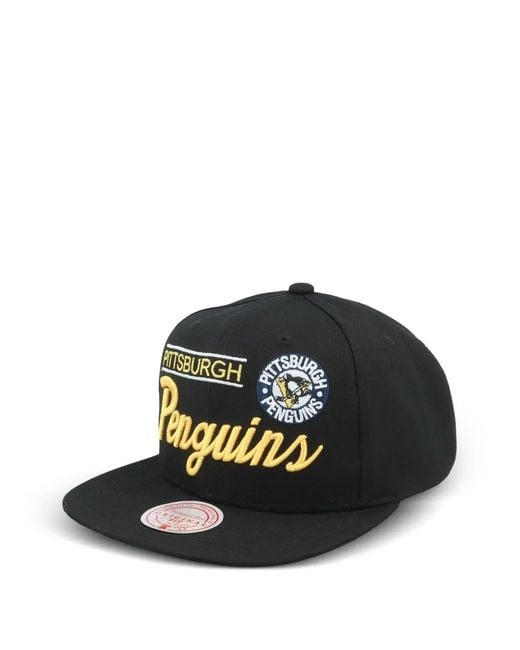 Mitchell & Ness Black X Nhl Logo-Embroidery Baseball Cap for men