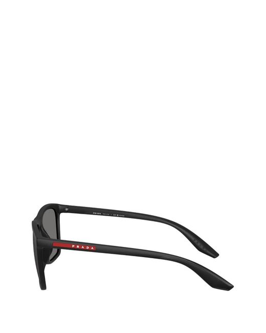 Prada Linea Rossa Gray Square-Frame Sunglasses for men