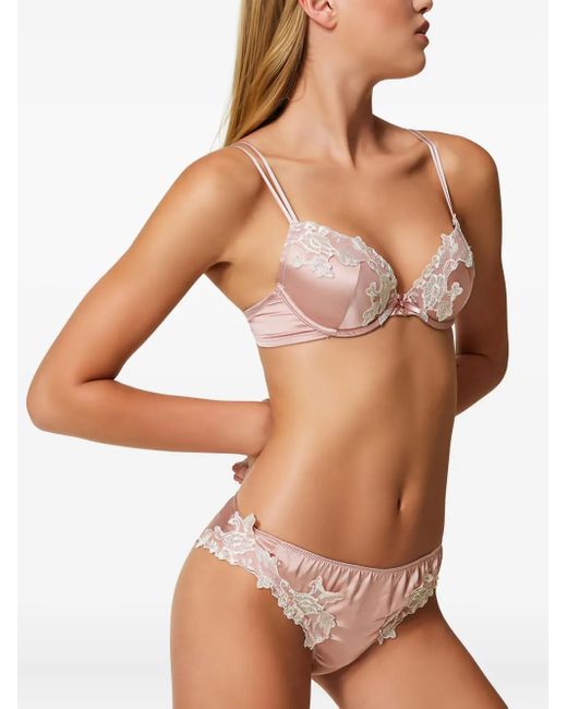 Twinset Pink Lingerie-Set Mit Schnürung