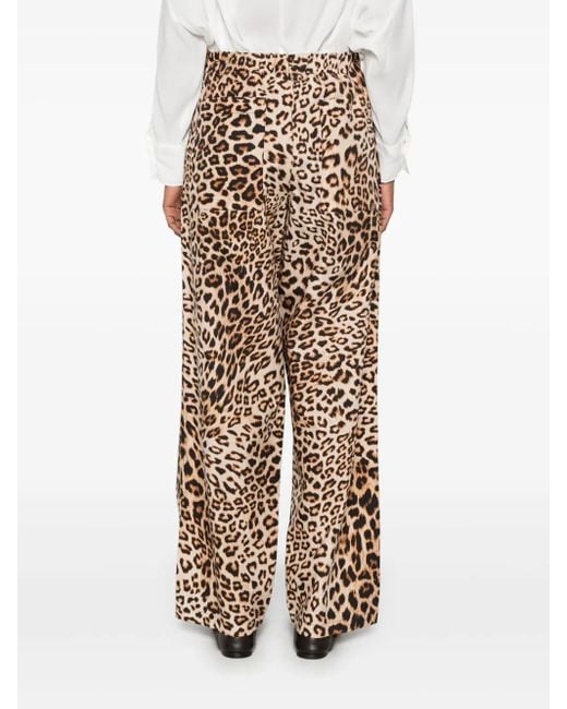 A PAPER KID Broek Met Luipaardprint in het White