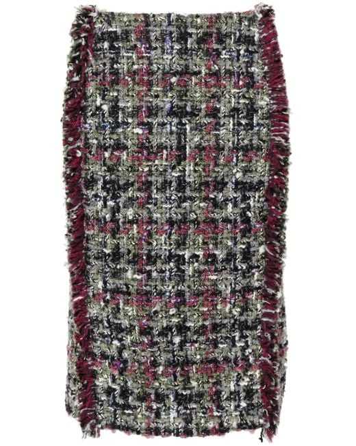 Etro Gray Elegant Detailed Fall Skirt for Women