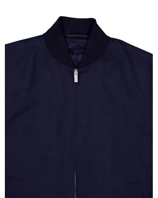 Boglioli Blue Zip-Up Jacket for men