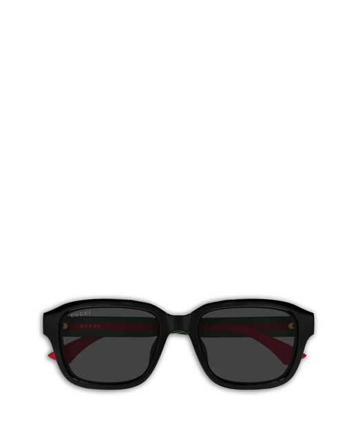 Gucci メンズ ブラック スクエアフレーム サングラス 【公式通販】