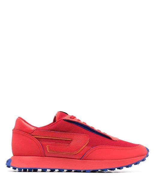 Sneakers bicolore con applicazione Farfetch Scarpe Sneakers Sneakers alte Rosso 