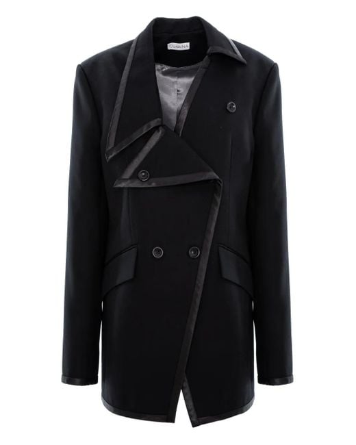 CuAnna Black Mira Double-Breasted Blazer