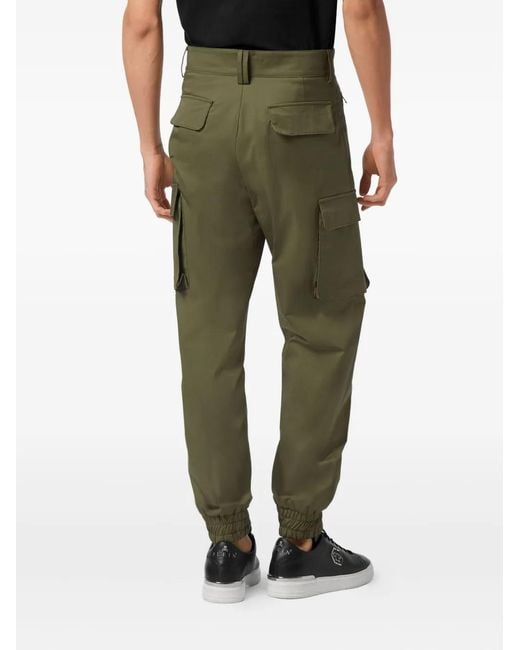 Philipp Plein Green Basic Cargo Joggers for men