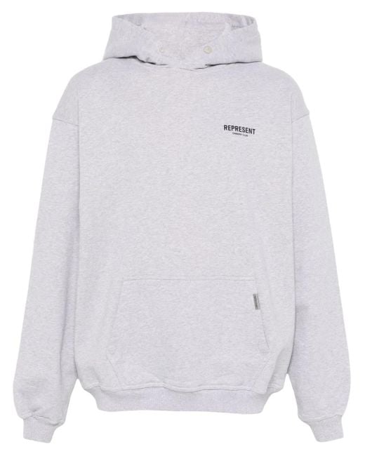 Felpa Owners Club Con Cappuccio di Represent in White da Uomo