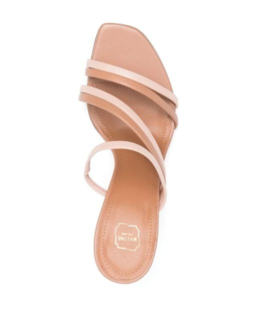 Malone Souliers Pink Tami 90 Leather Mules