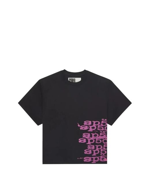 Sp5der Blue Stacked Short-Sleeve T-Shirt for men