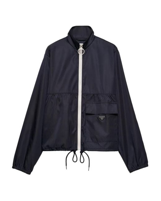 【関税&送料込】Prada Dark Blue Re-Nylon Bomber Jacket Prada Re-Nylon Bomber Jacket - Blue | Editorialist