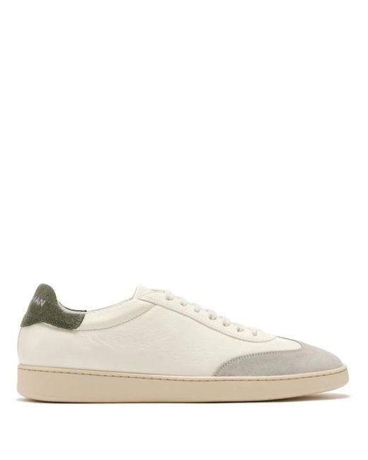 Stuart Weitzman White Leather Low-Top Sneakers for men