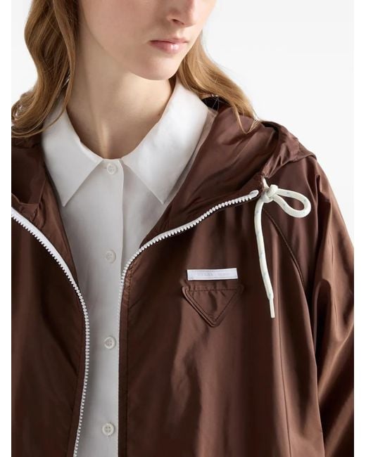 Prada Brown Lightweight Re-Nylon Raincoat
